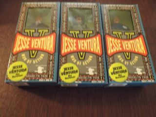 Jesse Ventura Action Figure Dolls Full Set Of 3 (hkyc55 - 611) In Boxes 1999