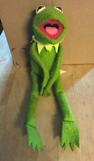 Vintage 1976 850 Fisher Price Muppets Kermit The Frog Stuffed Animal Plush Toy