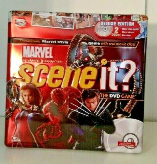 Scene It? Marvel Deluxe Edition Dvd Game Collectors - Tin Case