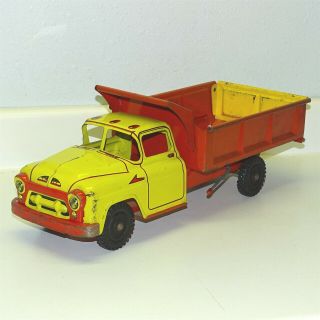 Vintage Marx Wyandotte Dump Truck,  Pressed Steel Toy Vehicle