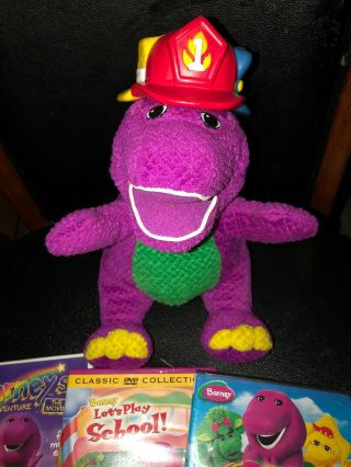 Silly Hats Barney & Friends Fisher Price Mattel 2001 with 3 DVD’s 2