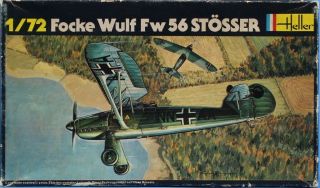 Heller 1:72 Focke Wulf Fw - 56 Stosser Plastic Aircraft Model Kit 238u