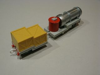 Tomy Trackmaster Thomas The Train Lighted Jet Engine And Cargo Car