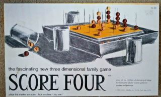Vintage 1968 Score Four Three Dimensional Game