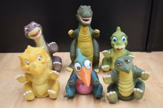 6x The Land Before Time Complete Set Pizza Hut Hand Puppets 1988