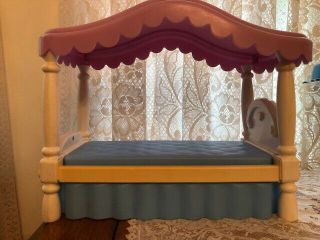 Little Tikes Barbie My Size Dollhouse Canopy Bed Doll Furniture 14x7x12