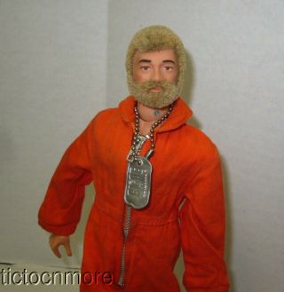 Vintage 12 " Gi Joe Adventure Team Figure Blonde Fuzzy Hair Beard W/ Crashsuit