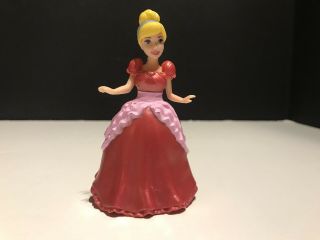Disney Princess Cinderella Magiclip Magic Clip Doll Polly Pocket Red Dress