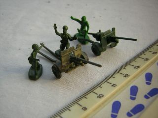 2 X Built Ww2 American Military M3 37mm Anti - Tank Cannons & Crew Scale 1:72