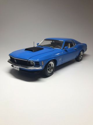 1970 Ford Mustang Boss 429 Grabber Blue Highway 61 1:18 Diecast 50278