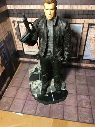 2003 Terminator 3 Rise Of The Machines 12 Inch T - 850 Action Figure & Stand