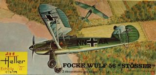 Heller 1:72 Focke Wulf 56 Fw - 56 Stosser Wwii German Plastic Model Kit 151u1