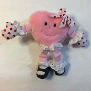 Commonwealth Plush Boy and Girl Heart Doll Legs Arms Vintage Stuffed Animal 7 