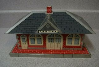 Vintage Marx Girard Tin Litho Electric Whistling Train Station O Scale