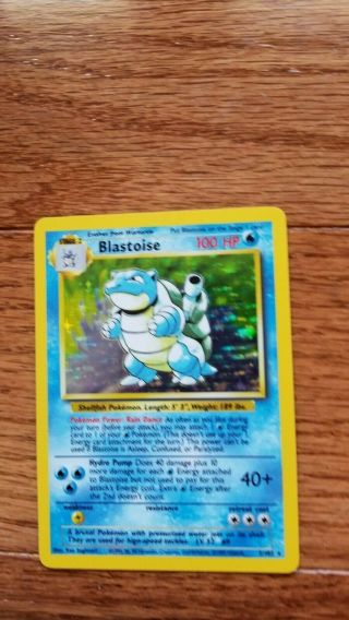 Pokemon Blastoise Card 2/102 Holofoil