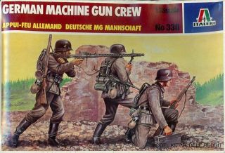 Italeri 1:35 German Machine Gun Crew Plastic Model Kit 330u