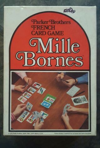 Vintage 1971 Mille Bornes Game By Parker Brothers,  No.  13,  Complete