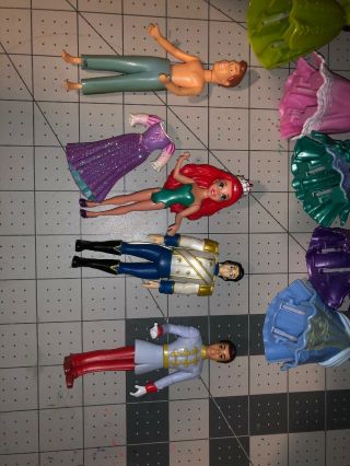 Disney Princess Magiclip Magic Clip Polly Pocket Dolls Glitter Dresses Prince 3