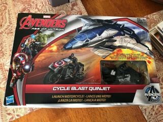 Marvel Avengers Cycle Blast Quinjet Age Of Ultron Set By Hasbro