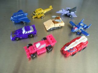 8 Vintage 1989 Transformers G1 Micromasters Toy Robots