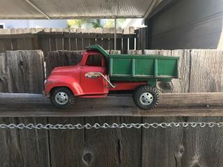 Very Rare 1950s Tonka Toys Pressed Steel Dump Truck With Early Sticker Decals