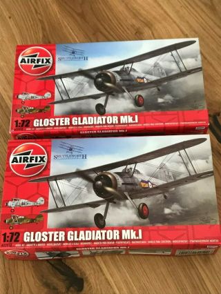 Airfix 1/72 Gloster Gladiator Mk.  1 Kits X 2,  Contents.