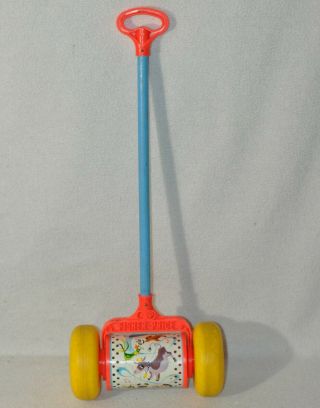 Vintage Fisher Price Melody Chime Roller Push Toy 757 U.  S.  A.  0619