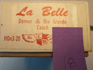 La Belle Hon3 - 20 Denver & Rio Grande Western (d&rgw) Coach Plus
