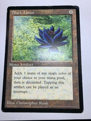 Magic The Gathering Oversized Black Lotus - Wear To Edges And Rear
