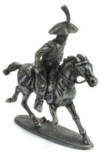 Figure Soldier Napoleonic War Austerlitz Metal Military Courier Horse 1/32 Atlas