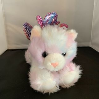 Aurora Catapillers Plush Butterfly Kitty Cat Pink Purple / White Soft With Wings