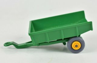 Matchbox 51b Trailer Green With Yellow Wheels And Gray Plastic Tires