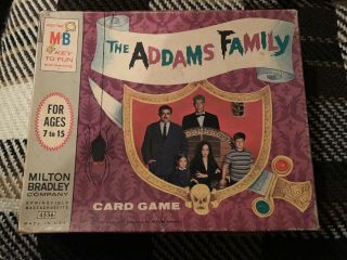 Vintage 1965 Addams Family Card Game Milton Bradley Morticia Lurch Uncle Fester