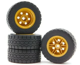 4 Lego Technic Wheels 30.  4mm D.  X 20mm Black Tire 49.  5 X 20 (56145 / 15413)
