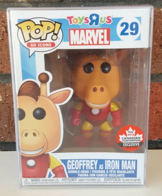 Funko Pop 29 Ad Icons Geoffrey The Giraffe As Iron Man - Canadian Con Exclusive