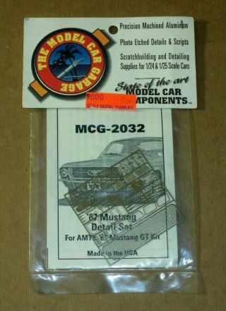 Model Car Garage Mcg - 2032 1967 67 Ford Mustang Photo - Etch Detail Set For Amt Gt