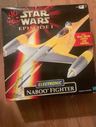 1998 Hasbro Star Wars Episode 1 Electronic Naboo Fighter Vehicle