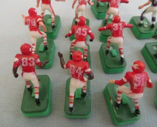 10 Vintage Tudor Electric Football Plastic Players NFL Kansas City Chiefs Team 2