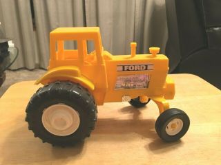 Processed Plastic Co Yellow Ford Tractor W Cab Farm Toy