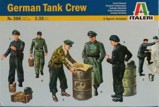 Italeri 1:35 German Tank Crew Plastic Figure Kit 306xu