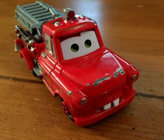 Rescue Squad Fire Truck Mater - Disney Pixar Cars 1:55 Scale Model Ships Dec 2