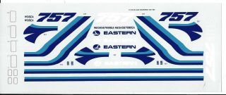 Loose,  Atp Eastern Airlines,  Boeing 727 / 757 Decals 1/144,  No Instructions