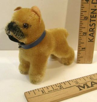 Vintage Steiff Mohair Mini Standing Boxer Dog 4 " High