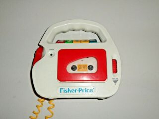 Fisher - Price 1992 Cassette Tape Player With Microphone And