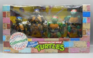 1992 Playmates Tmnt Teenage Mutant Ninja Turtles Collectors 4 Pack Set Rare Mib