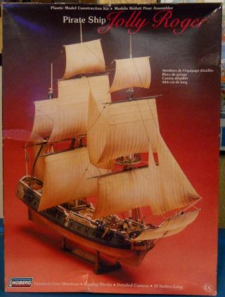 Lindberg 2006 Pirate Ship Jolly Roger Model Kit Open Box Parts