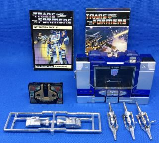 Vintage 1984 Transformers G1 Soundwave & Buzzsaw Action Figures With Weapons
