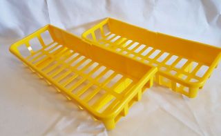 Fisher Price Fun Play Food For Little Tikes Kitchen 2 Yellow Rack Basket Trays