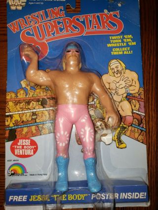 Wwf Ljn Wrestling Superstars 8” Jesse “the Body” Ventura Figure Moc Vintage 1985