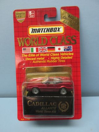 Matchbox 33 Cadillac Allante Red / World Class Blister
